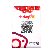 ZStand Instagram Follow | NFC & QR Code | White Matte PVC